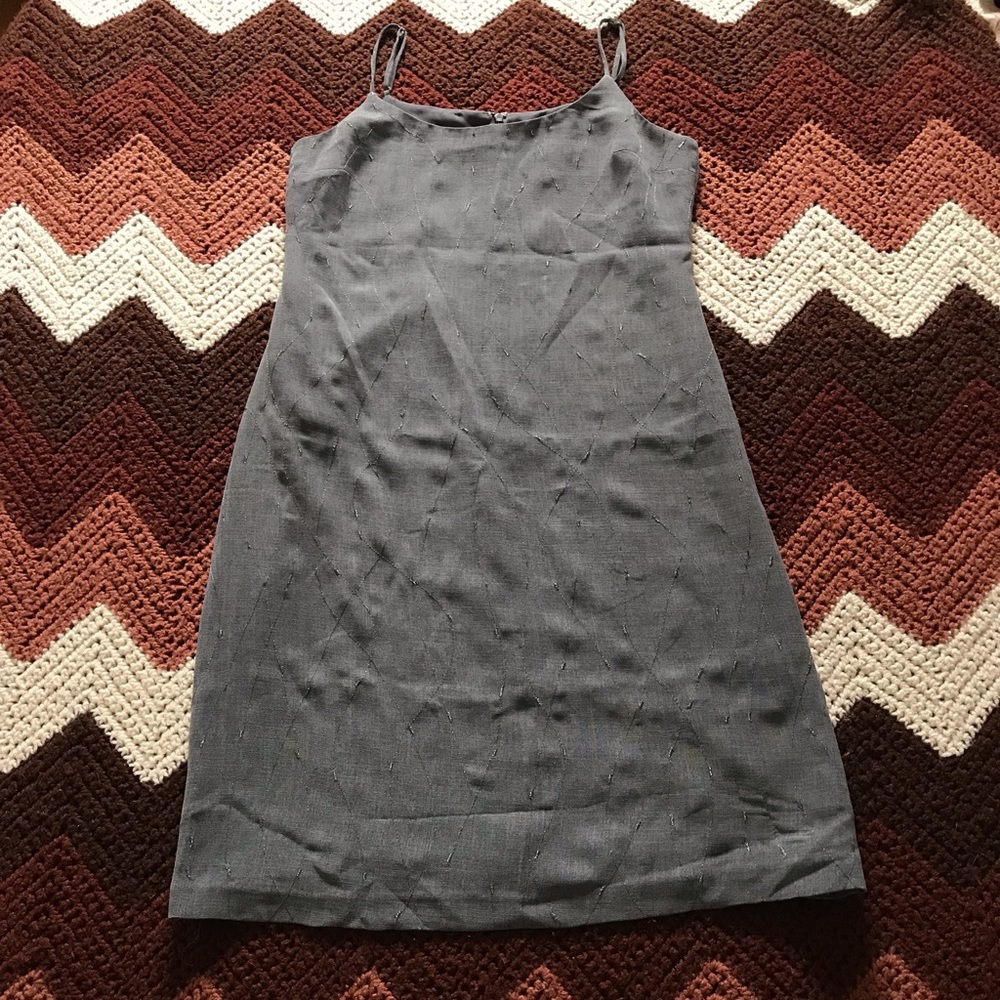 Vintage 90s Express grey midi dress large 11/12